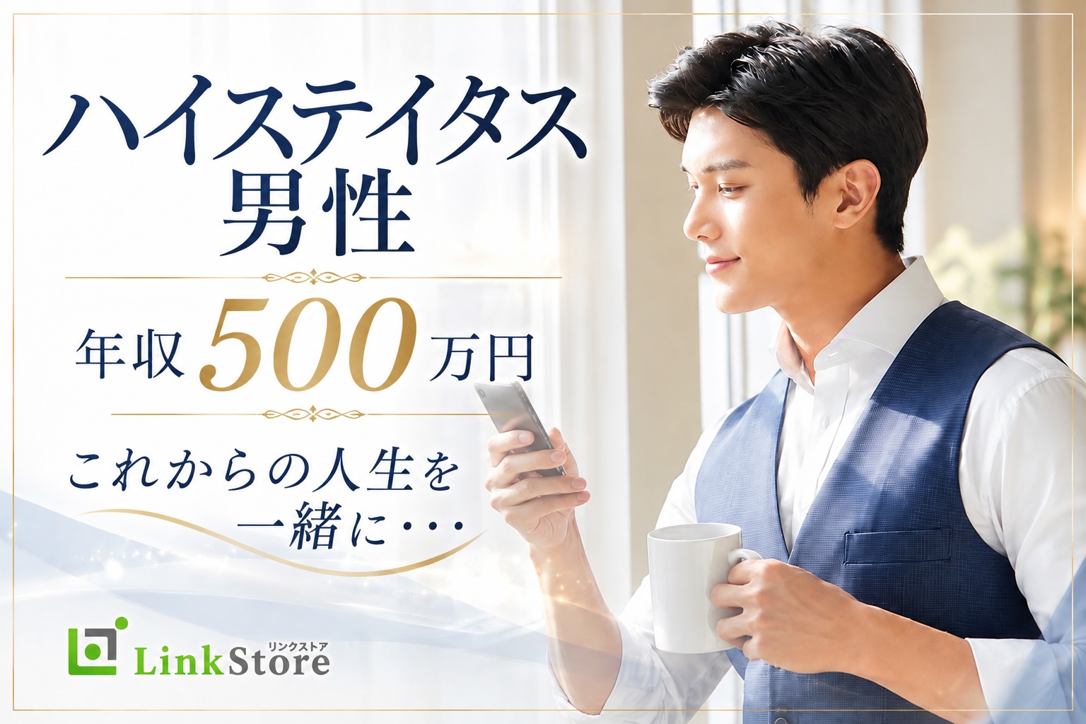 これからの人生を2人で一緒にいたい〜年収500万以上の男性〜
