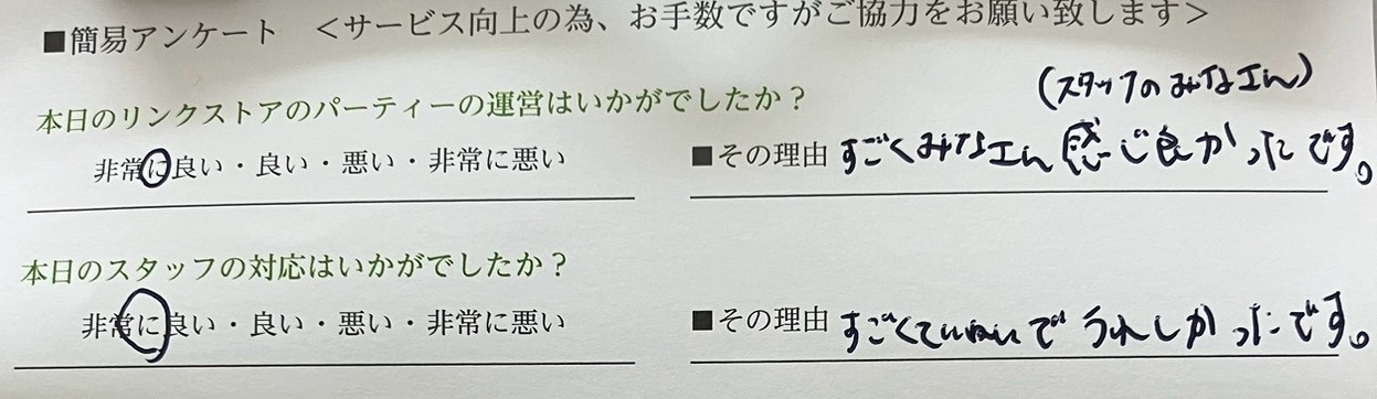お褒め